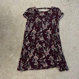 Open back t shirt dress